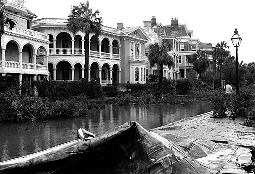 The Battery area was devastated by Hurricane Hugo (image from postandcourier.com)