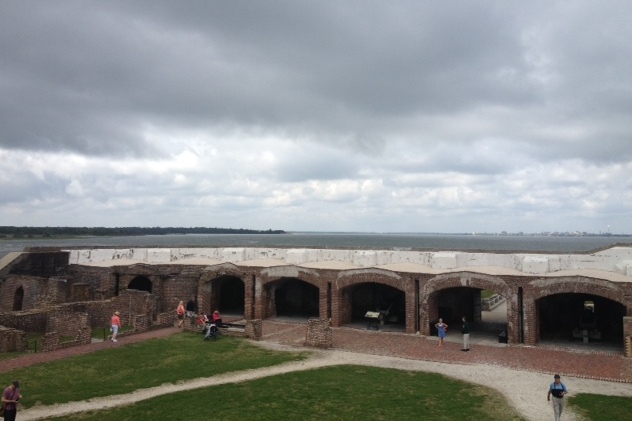 The Union army bombarded Fort Sumter throughout the war and finally re-took it in February, 1865