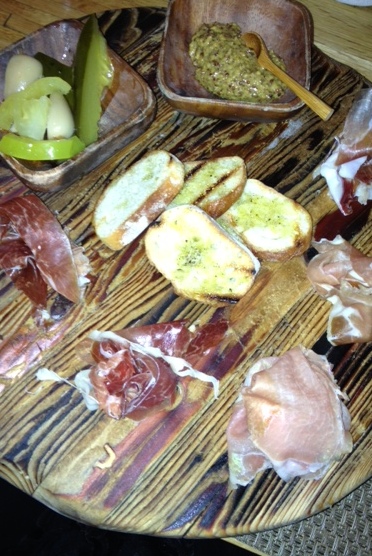 Hamming it up: our first course at Husk was their Ham Sampler.