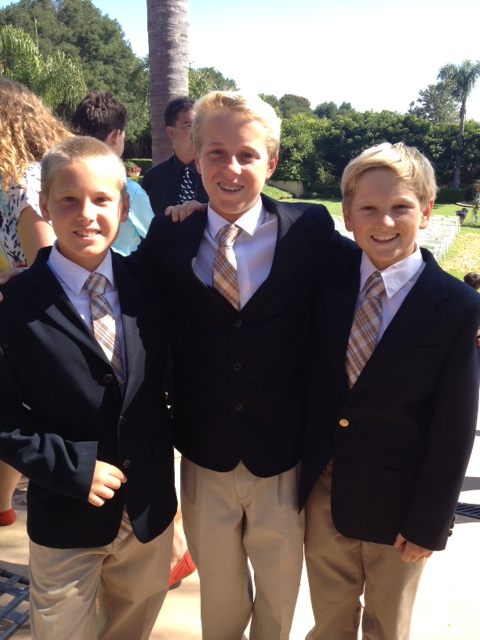 Some Kronen boys ready to perform their role as groomsmen